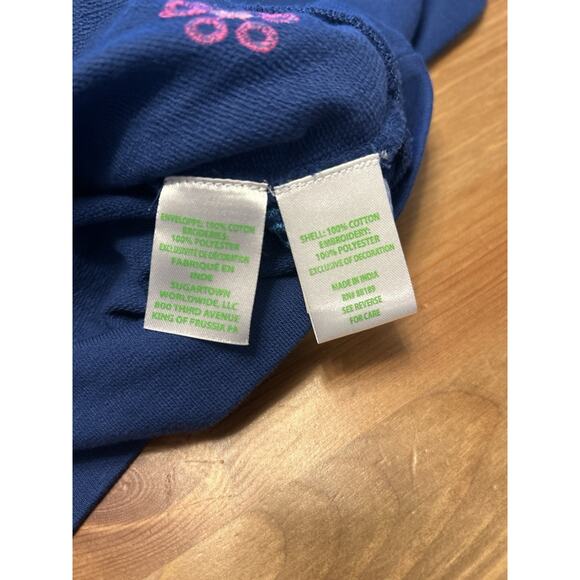 Lilly Pulitzer Women’s XS Landyn Sweatshirt Top Comfy Navy Pullover Embroidered - Picture 5 of 6